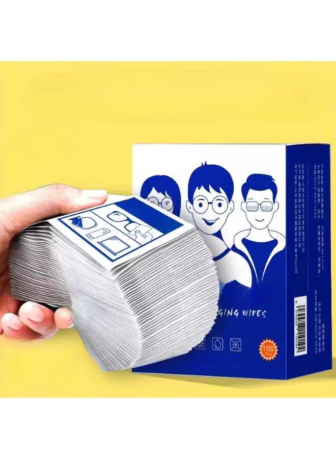 100 Pack Lens Cleaning Wipes – Anti-Fog & Streak-Free Eyeglass Wipes | Pre-Moistened Individual Lens Wipes for Glasses, Sunglasses, Camera, Goggles, Screens – Scratch-Free Optical Cleaner - Image 2