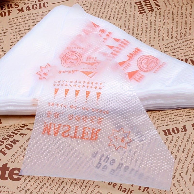 50pcs Food Grade Disposable Piping Bags Thickened Reusable Cake Decorating Baking Supplies - Image 1