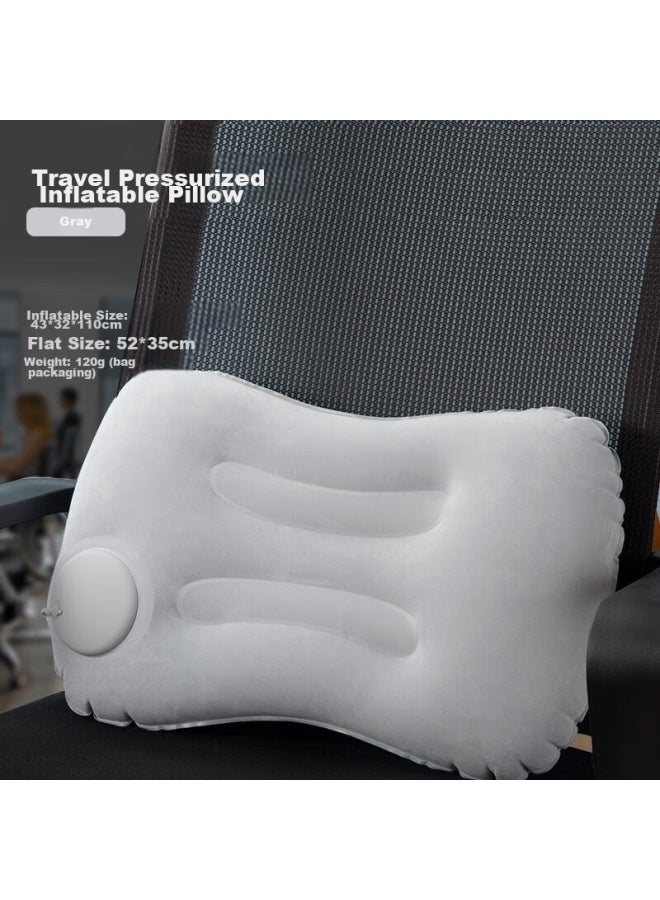 JAJALIN Jajalin Inflatable Pillow, Travel Pillow, Press-to Inflatable, Portable Lumbar Support, Prone Pillow, Nap Pillow, Outdoor Travel Accessory, Gray  - Image 5
