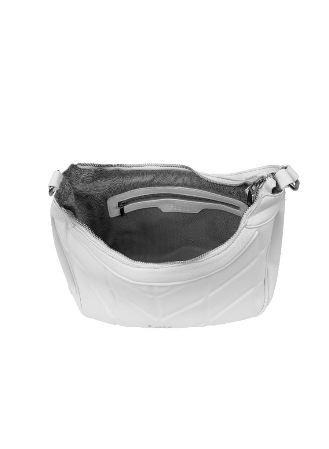 فوسكا شنطة Foska كتف نسائية جلد ناعم – تصميم كلاسيكي ومقابض طويلة لون أبيض – مقاس 29.5x25.5 سم - Image 5