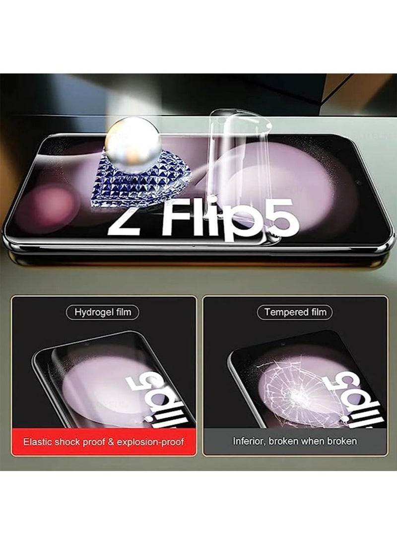 Screen protector Compatible with Samsung Galaxy Z Flip5 Screen Protector, Soft HD Clear Anti-Scratch Bubble-Free Full Coverage Screen Protector Film for Samsung Galaxy Z Flip 5