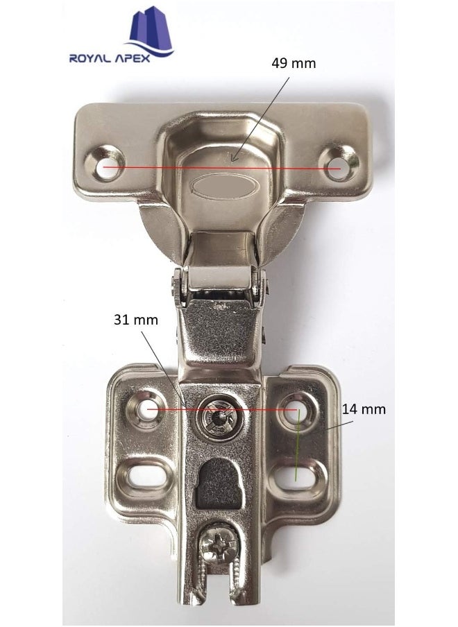 Royal Apex Royal Apex 110 Degree Angle Adjustable Stainless Steel Cabinet Door Concealed Cabinet Hinge Full Overlay Half Overlay Inset Hinges  - Image 2