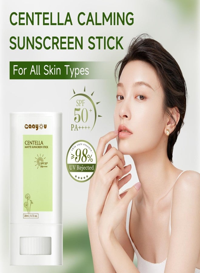 Gaayou Sunscreen Stick SPF PA50++++ Centella Sunscreen Korean Sunscreen Stick Soothing Moisture Matte Sun Stick for Face & Body Non Greasy, No White Cast - Image 2