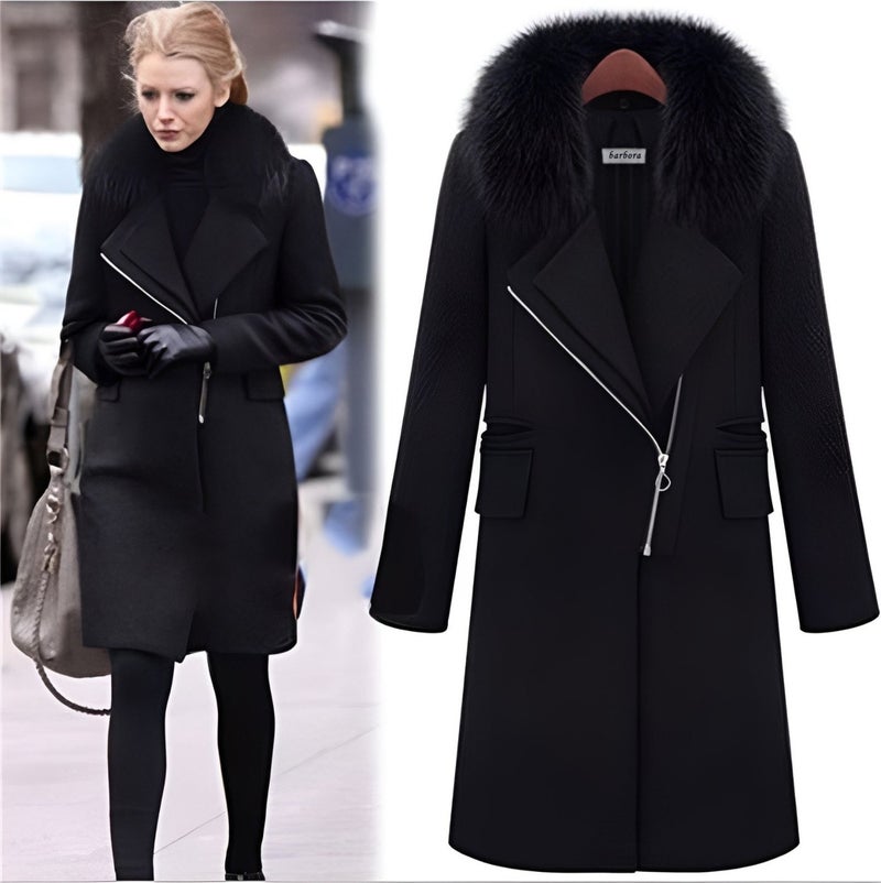 Barbora Winter Fur Cashmere Women's Coat - Image 1