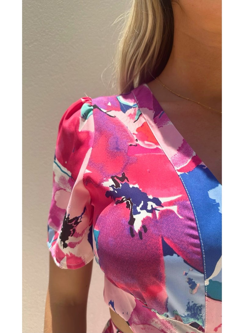 Alorabella Matilda Cut-Out Dress - Pink  - Image 3