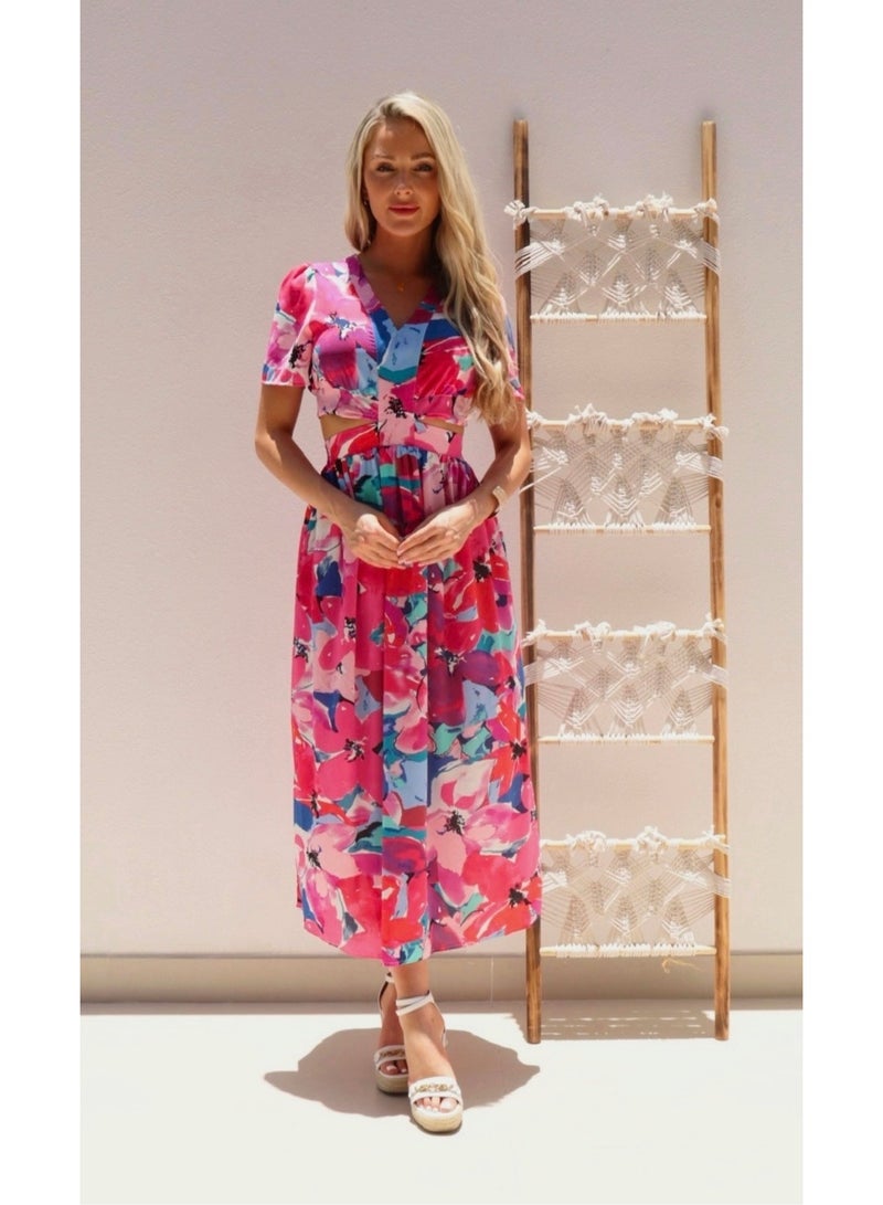 Alorabella Matilda Cut-Out Dress - Pink  - Image 2