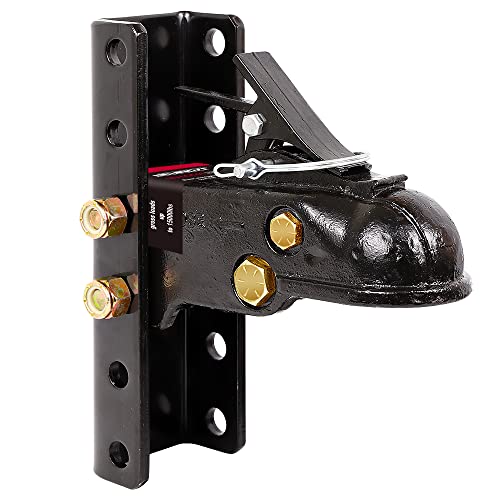 NBJINGYI 2-5/16 in Heavy Duty Cast Adjustable Trailer Coupler 15000LBS Capacity Channel-Mount with 5-Position Adjustable Channel Bracket - Image 1