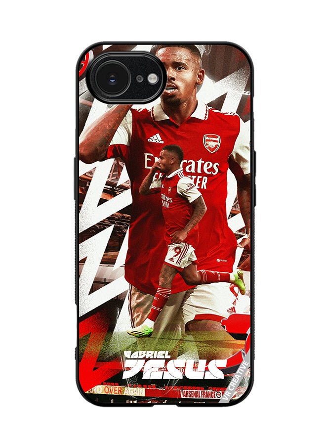 Protective Case Cover For Apple iPhone 16e Gabriel Jesus Design Multicolour