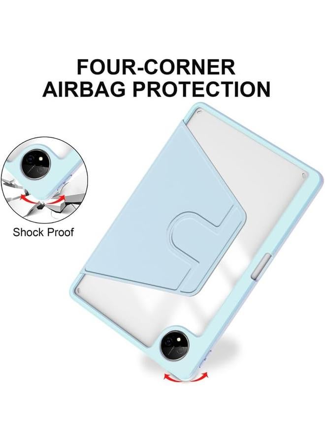 erorex Case For Huawei Matepad Pro 12.2 Inch (2024) Multi Functional Anti Fall Tablet Case With Auto Sleep Wake And Stand Function And Pen Slot Kids Friendly Protective Cover (Blue)  - Image 4