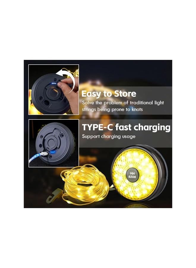 The Bros Stowable String Light, 8m Portable Waterproof Camping String Lights, LED Camping Fairy Lights for Indoor Decorations, Outdoor Camping  - Image 4