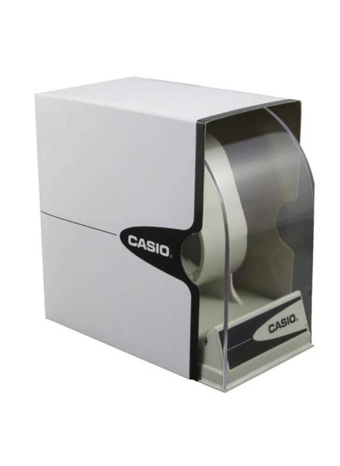 CASIO - Men's Quartz Moonphase White Dial Stainless Steel Watch MTP-M305D-7AVDF - Image 1