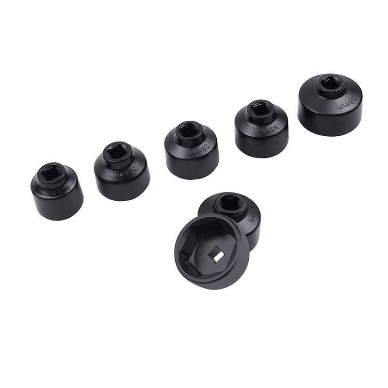 Shonee Oil Filter Socket Set Includes 24mm,27mm,29mm,30mm,32mm,36mm,38mm. 7-Piece Oil Filter Wrench Set for Mercedes Benz, VW, BMW, Oil Change Tool - Image 2