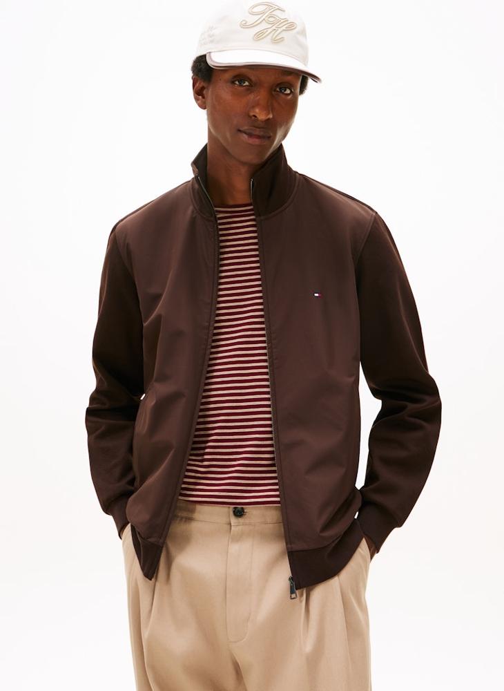 TOMMY HILFIGER Intechno Knit Flag Embroidery Zip-Thru Jumper - Image 1