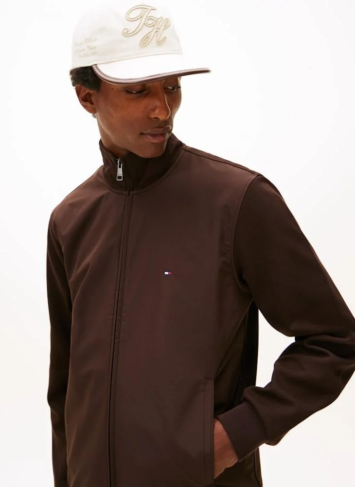 Tommy Hilfiger  Intechno Knit Flag Embroidery Zip-Thru Jumper for Men | Best Price UAE