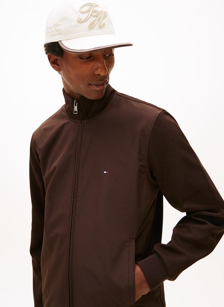 TOMMY HILFIGER Intechno Knit Flag Embroidery Zip-Thru Jumper - Image 3