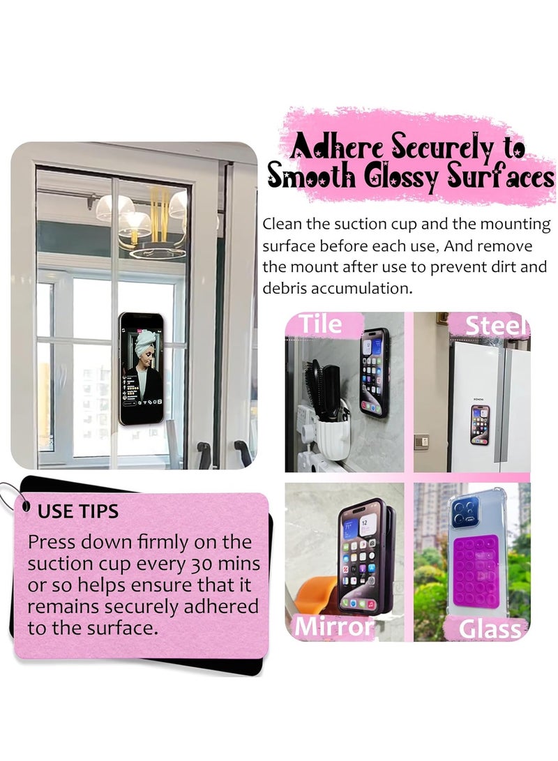 Silicone Suction Phone - Non Slip Sticky Phone Grip for Cellphone for Strong Grip Holder for Selfies and Videos - Blue - Image 4