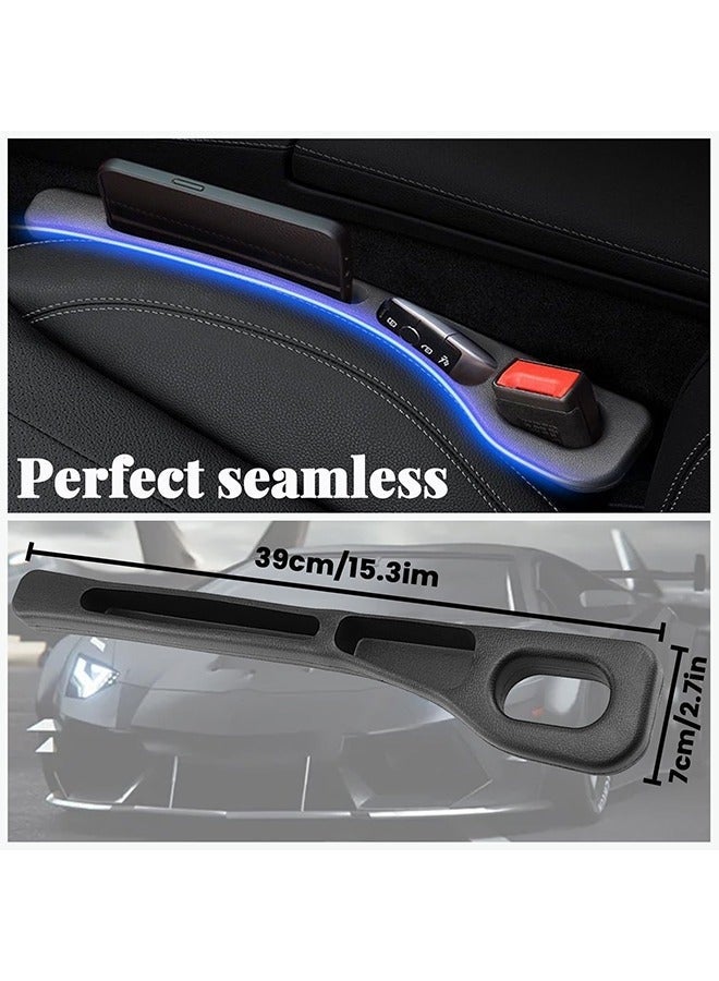 2PCS Car Seat Gap Filler, Multifunctional Seat Side Gap Filler Organize for Phones, Keys, Wallets, Car Gap, Side Seat and Console Gap Filler, Filler Universal Fits Car SUV RV Truck - Image 2
