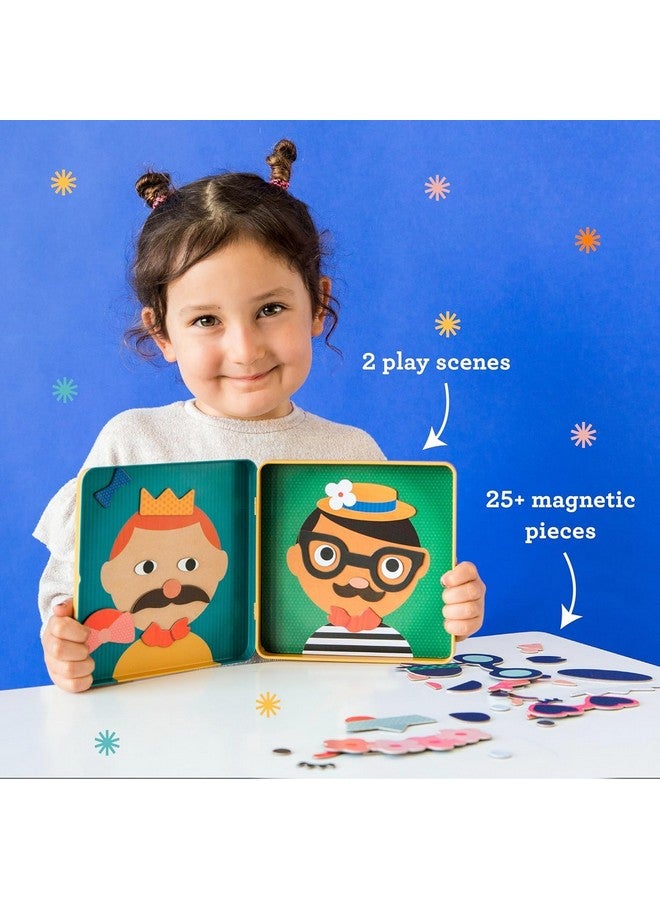 Petit Collage مجموعة اللعب المغناطيسية بوجوه مضحكة من بيتي كولاج - لعبة ممتعة للعائلات، مثالية لـ 2-4 لاعبين، أعمار 4+ - لعبة سفر للأطفال مع علبة محمولة عملية - فكرة هدية رائعة - Image 3