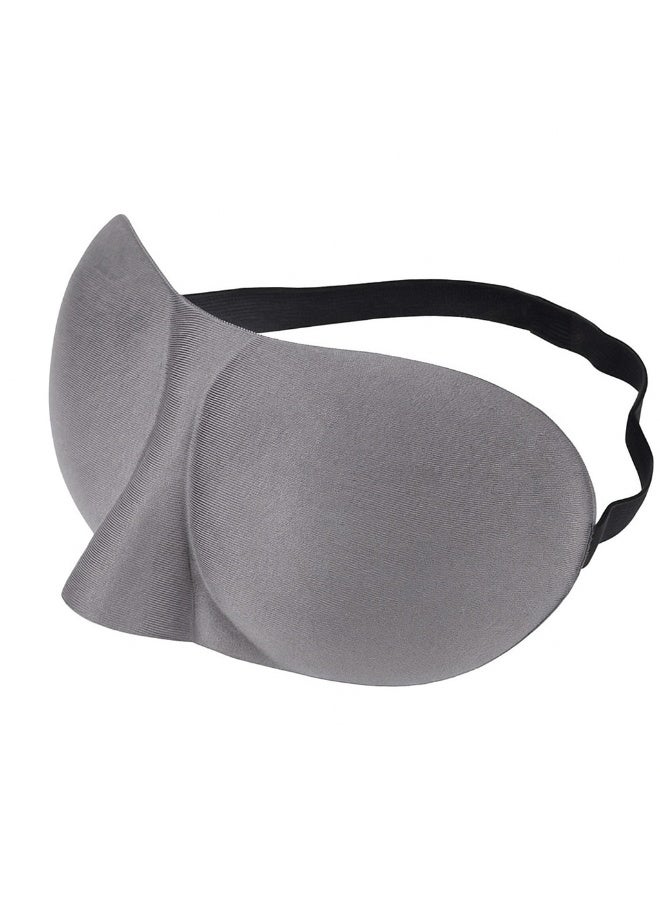 3D Eye Mask, Eye Blindfold Shield, Sleeping Mask, Light Blocking, Zero Eye Pressure Adjustable Night Blindfold Ultralight Travel Nap Eye Cover (Grey) - Image 2