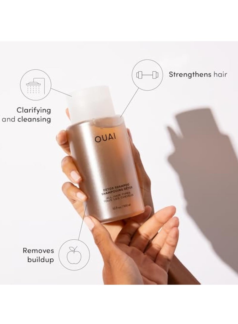 أواي OUAI Detox Shampoo. توضيح تطهير للأوساخ والزيت والمنتج وتراكم الماء العسر. العودة إلى أقفال نظيفة وناعمة ومنتعشة. خالية من البارابين والكبريتات والفثالات (300 مل) - Image 2