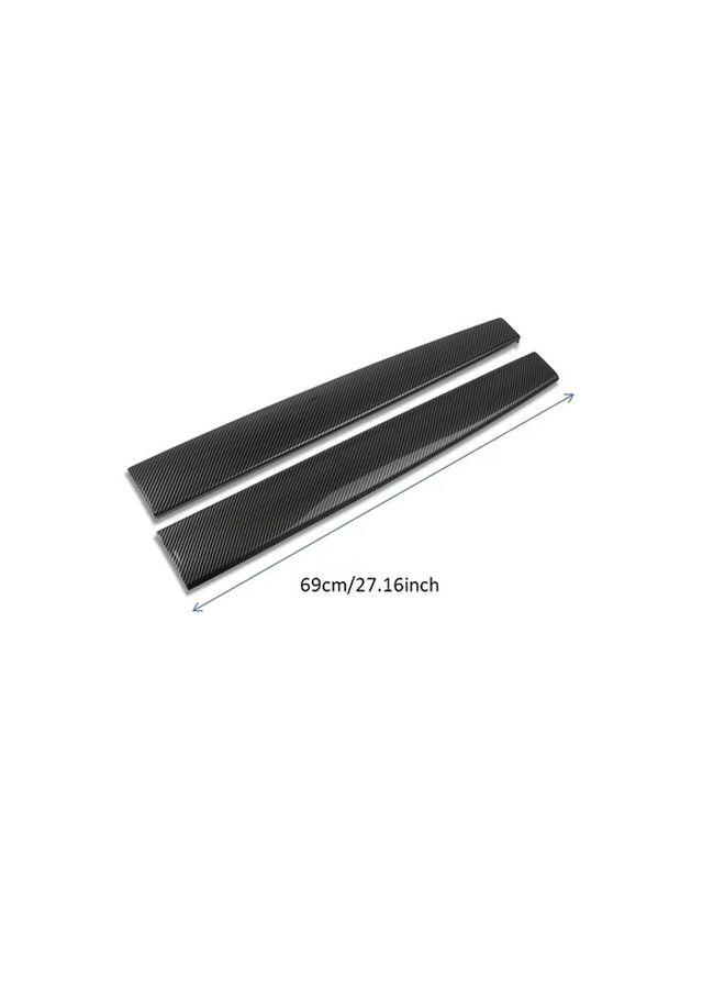 Bright Carbon Trim Strips For Center Console 2021 2023 Model 3 Y 2 Pieces - Image 2