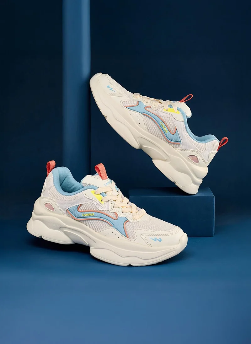 Campus Women Lodge Nitrofly Cushion Lace-Up Sneakers-Off White