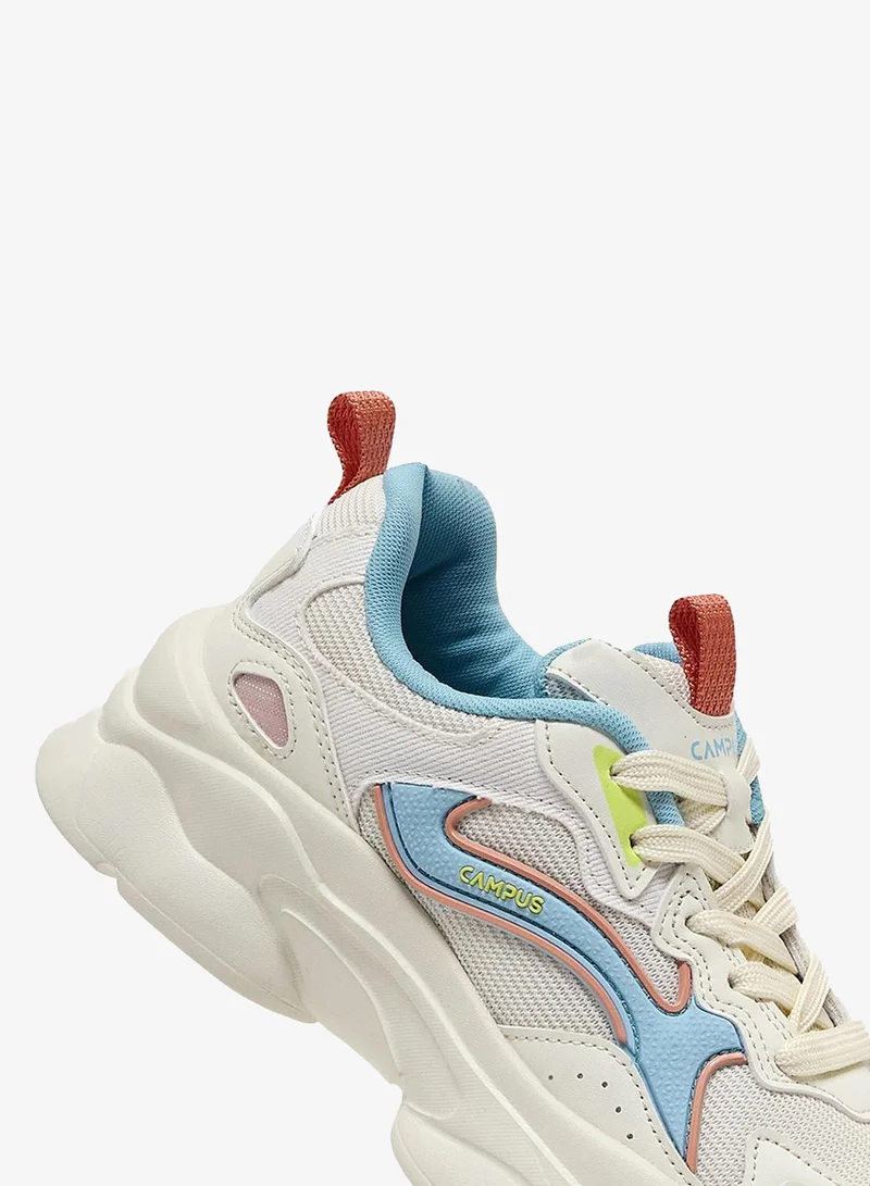 Campus  Women Lodge Nitrofly Cushion Lace-Up Sneakers-Off White for Women | Best Price UAE