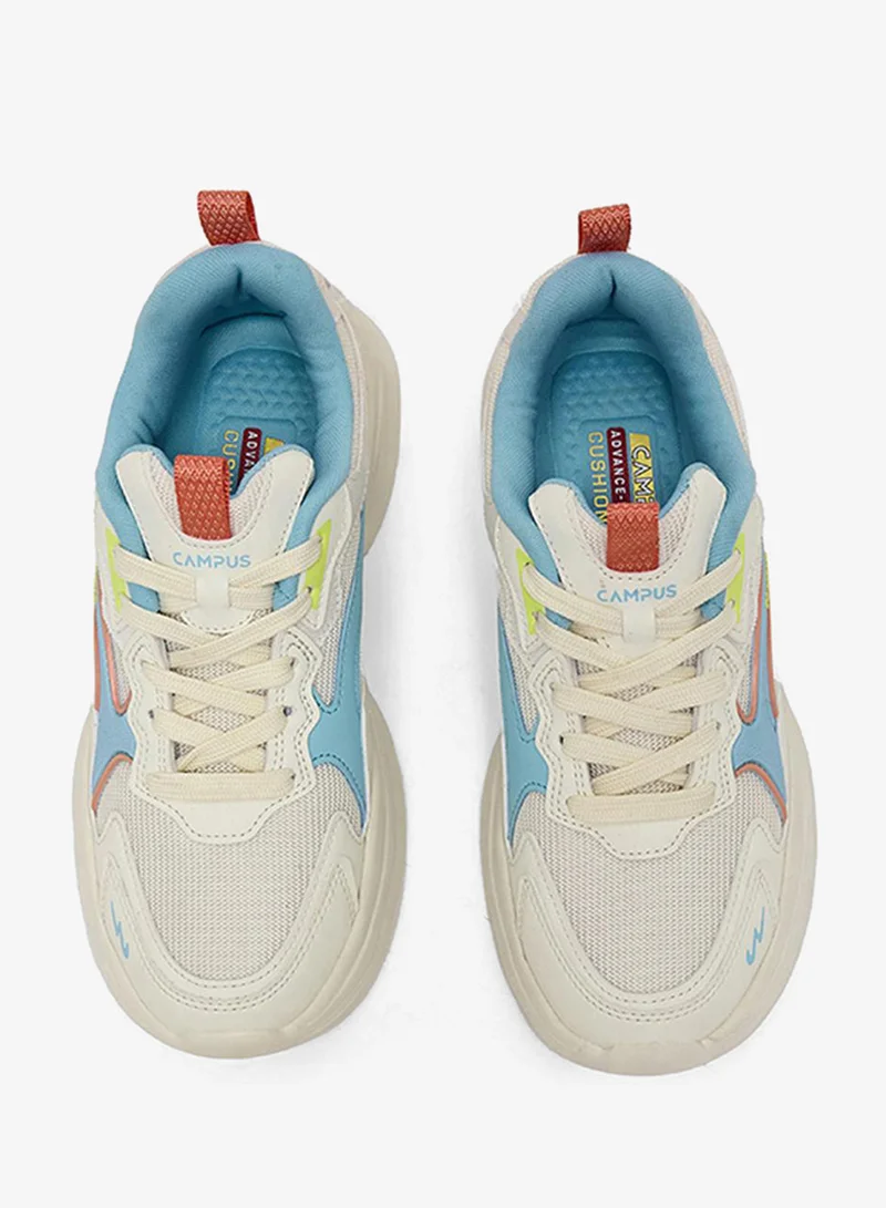 Campus  Women Lodge Nitrofly Cushion Lace-Up Sneakers-Off White for Women | Best Price UAE