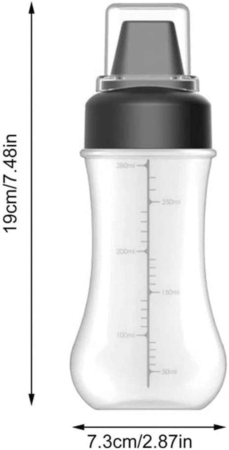 PRAMANTA Plastic Sauce Bottle Kitchen Vinegar Oil Ketchup Sauce Bottle Honey Chutney Salad Dressing Condiment Dispenser Squeeze Bottle for Home Hotel Restaurant (2Pcs) - Image 3