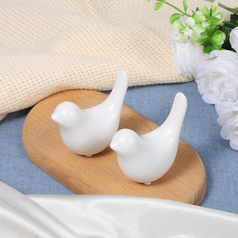 Fyntave 2 Pcs Ceramic Bird Toilet Bolt Covers Decorative Replacement Toilet Screw Cover Caps Cute Bird Toilets Screw Caps Decorative Easy Installation Toilets Bolt Cap for Bathroom Decor (White) - Image 4
