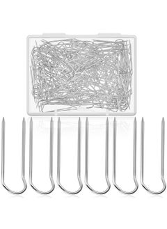 Mtlee 200 Pieces Fork Pins For Quilting Sewing Double Pins Needlecraft Blocking Pins Pins Stainless Steel U-Pins For Diy Sewing Jewelry Craft Making, 0.91 X 0.2 Inch  - Image 1