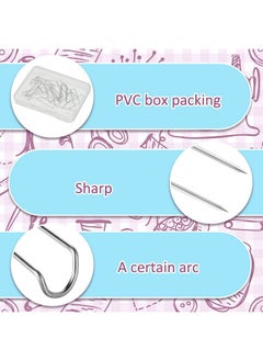 Mtlee 200 Pieces Fork Pins For Quilting Sewing Double Pins Needlecraft Blocking Pins Pins Stainless Steel U-Pins For Diy Sewing Jewelry Craft Making, 0.91 X 0.2 Inch  - Image 3