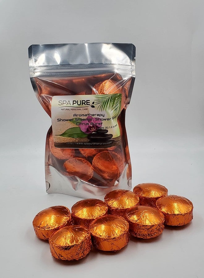 Spa Pure CITRUS Burst Aromatherapy: Shower Bomb Aromatherapy With 100% Natural/Organic Essential Oils - Transform Your Shower - Transform Your Mood (8 Count) Pack of 1 - Image 5