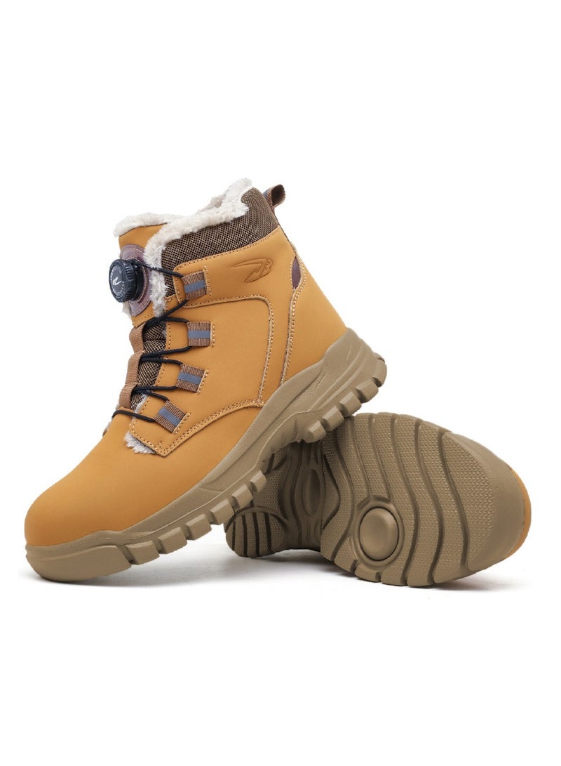 NIBEMINENT Men Waterproof Safety Boots Indestructible Steel Toe Work Boots Anti-smash Stab-resistant Safety Shoes Biker Botas Para Hombre Winter - Image 1