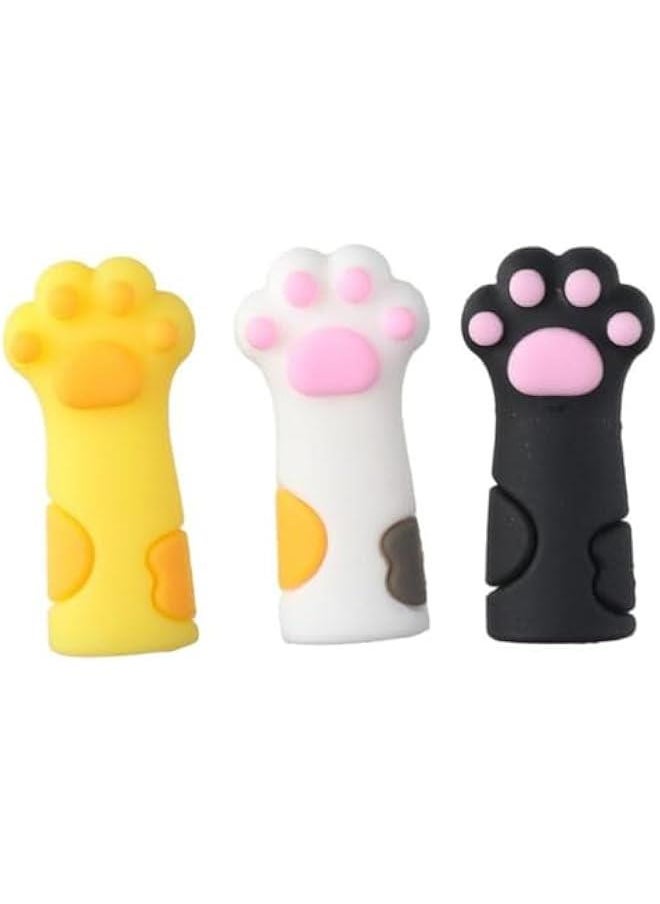 Generic - 6 Pieces Kawaii Cartoon Cat Paw Pencil Toppers for Cute Pencil Extension - Image 1