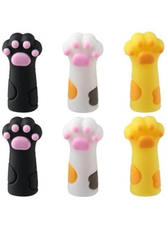 6 Pieces Kawaii Cartoon Cat Paw Pencil Toppers for Cute Pencil Extension