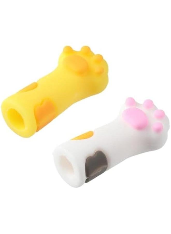 Generic - 6 Pieces Kawaii Cartoon Cat Paw Pencil Toppers for Cute Pencil Extension - Image 1