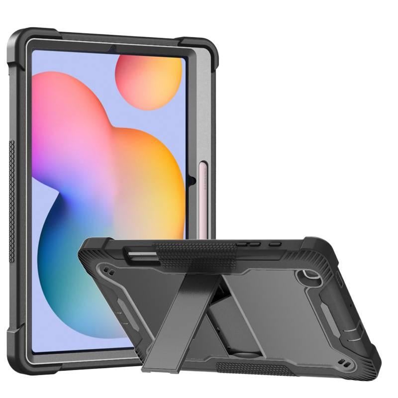 YZL حافظة سامسونج تاب مقاومة للصدمات متوافقة مع Samsung Galaxy Tab S6 Lite باللون ذهبي وردي مع غطاء حماية ووظيفة حامل وحمل يومي للتابلت مقاوم للصدمات بوظيفة حامل باللون الذهبي Samsung. - Image 3