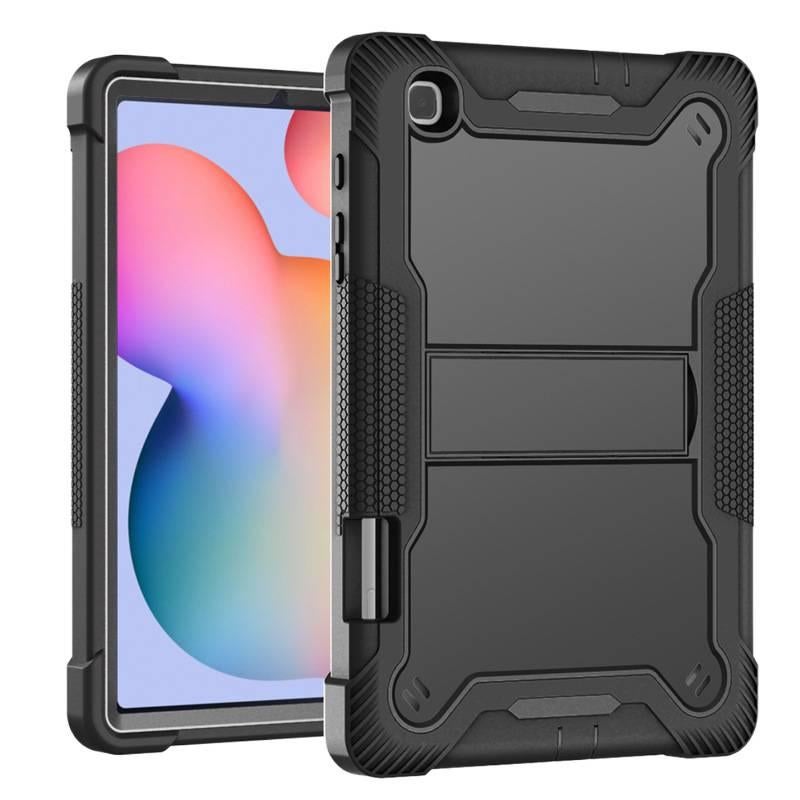 YZL حافظة سامسونج تاب مقاومة للصدمات متوافقة مع Samsung Galaxy Tab S6 Lite باللون ذهبي وردي مع غطاء حماية ووظيفة حامل وحمل يومي للتابلت مقاوم للصدمات بوظيفة حامل باللون الذهبي Samsung. - Image 2