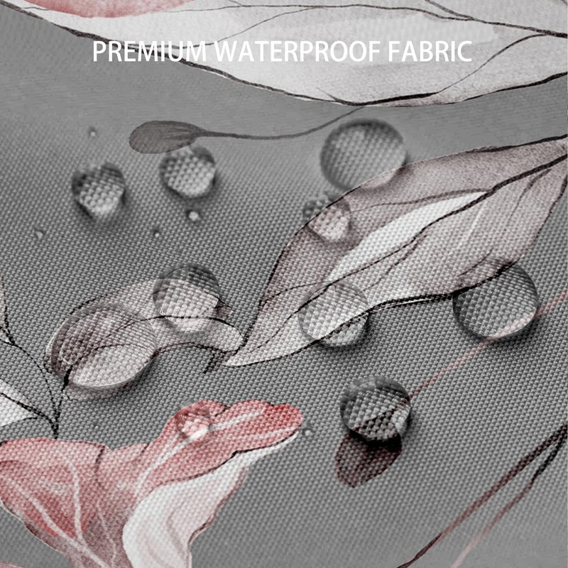 BIVINAR ستارة دش زهرة زهرة زهرة زهرية طويلة 72 × 78 بوصة ستارة دش نباتية زهرية لديكور الحمام بزور البرية مع ستارة دش مع 12 خطاف - Image 4