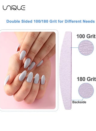 Professional Nail Files, 25 Pcs Emery Boards for Nails 100/180 Nail Files Bulk Finger Nail File Boards Heavy Duty Nail Buffers for Files Professional Manicure Tools, Also fit for Pet Grooming - view 4