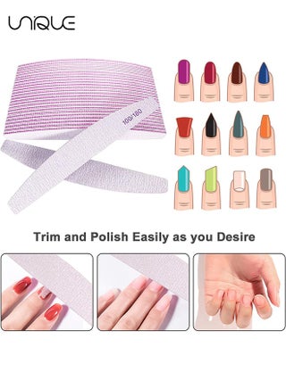 Professional Nail Files, 25 Pcs Emery Boards for Nails 100/180 Nail Files Bulk Finger Nail File Boards Heavy Duty Nail Buffers for Files Professional Manicure Tools, Also fit for Pet Grooming - view 5