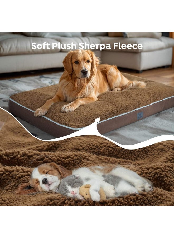 Veehoo Waterproof Dog Bed Large Size Dog-Plush Sherpa Large Washable Dog Bed with Removable Cover & Waterproof Inner Liner, Soft Fluffy Orthopedic Dog Bed for Crate with Nonslip Bottom - pzsku/Z9EB1D8F641D620497393Z/45/_/1737031475/a8261ecf-f601-4b2c-9b8d-a06bd88bf994