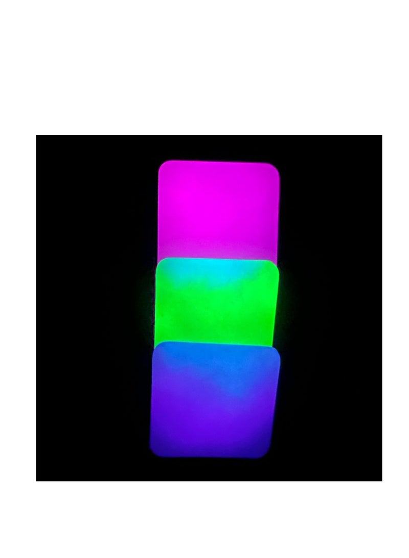 general Colorful finger spinner desktop kinetic energy venting stress relief personality fashion toy black technology (glow-in-the-dark model) - blue-green + blue purple + pink + three PU leather cases - Image 2