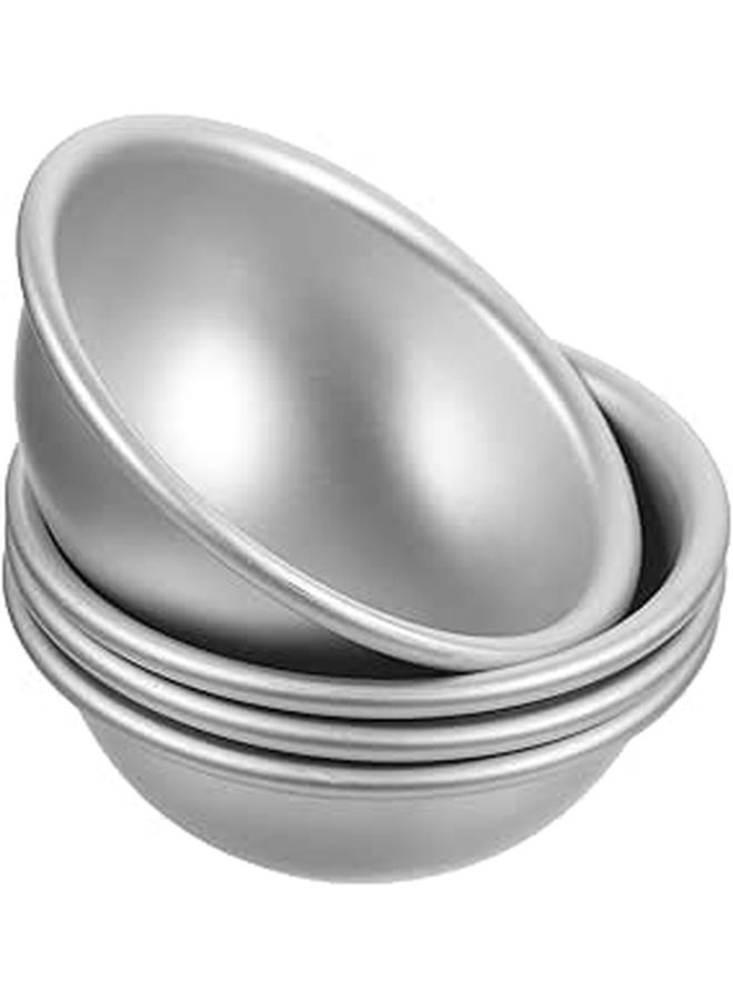 SUPVOX 4 Piece Aluminum Hemisphere Cake Baking Mold Set Oven Safe - Image 1
