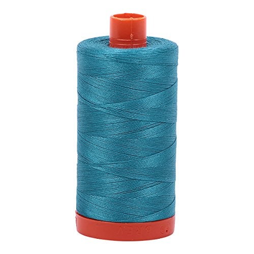 Aurifil A1050-4182 Mako Cotton Thread Solid 50wt 1422yds ,Dark Turquoise - Image 5