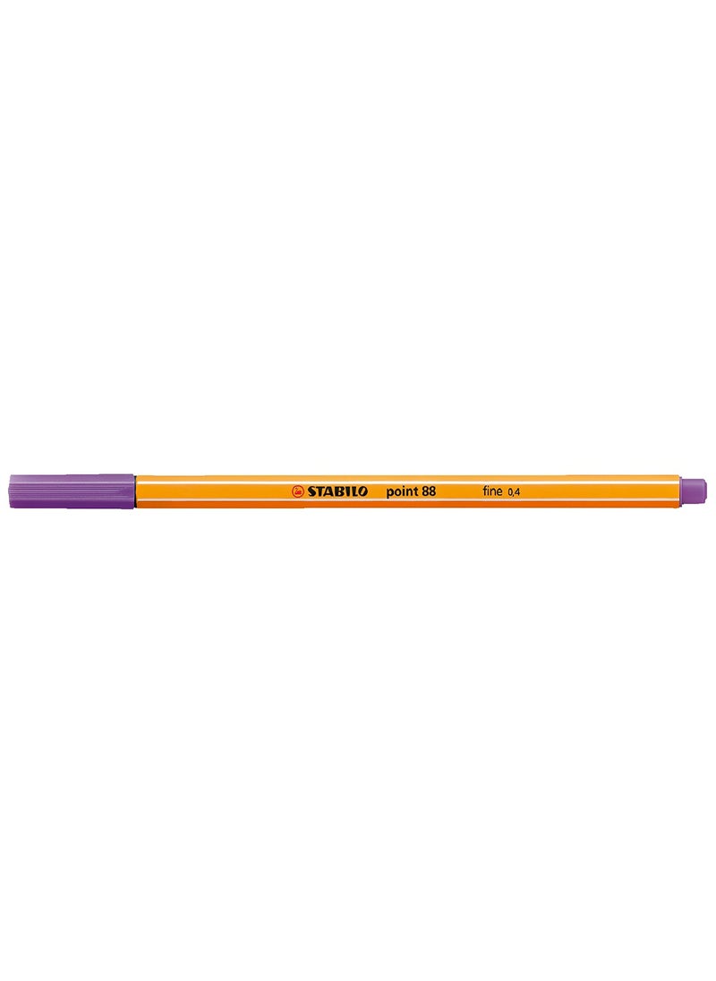 STABILO Fineliner Point 88 in Violet , for Journal Planner , Note , Drawing , Pack of 10 Pens  - Image 1