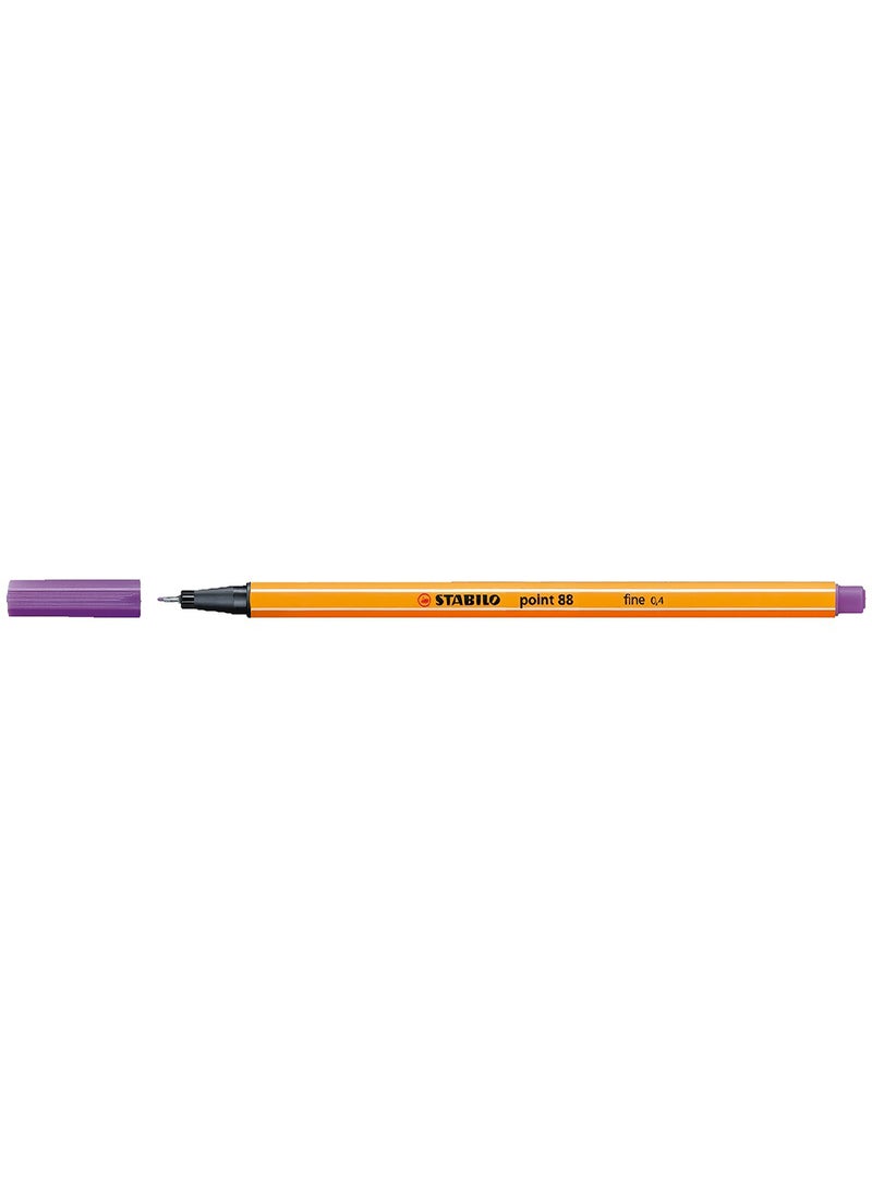 STABILO Fineliner Point 88 in Violet , for Journal Planner , Note , Drawing , Pack of 10 Pens  - Image 2
