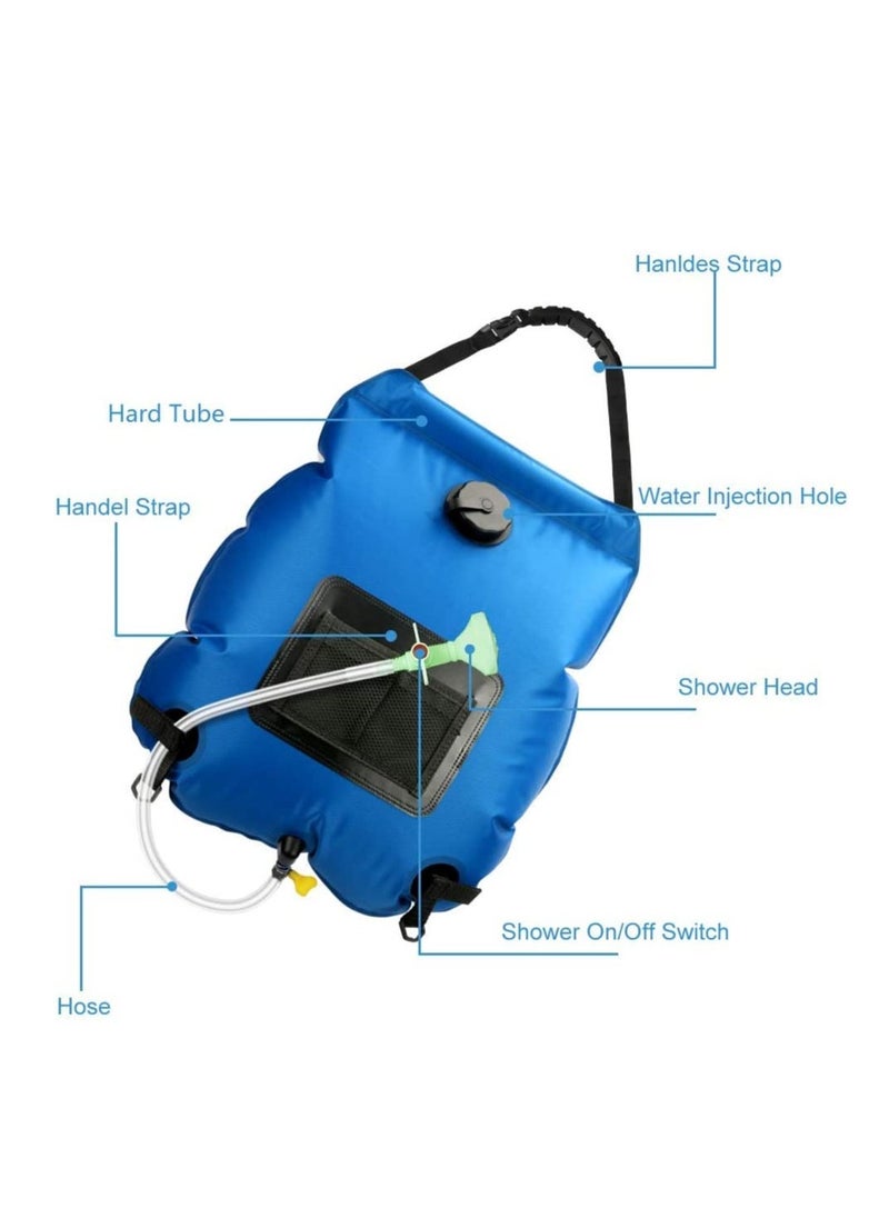 Generic Solar Shower Bag,5 gallons20L Solar Heating Camping Shower Bag with Removable Hose and On Off Switchable Shower Head for Camping Beach Swimming Outdoor Traveling Hiking - Image 5