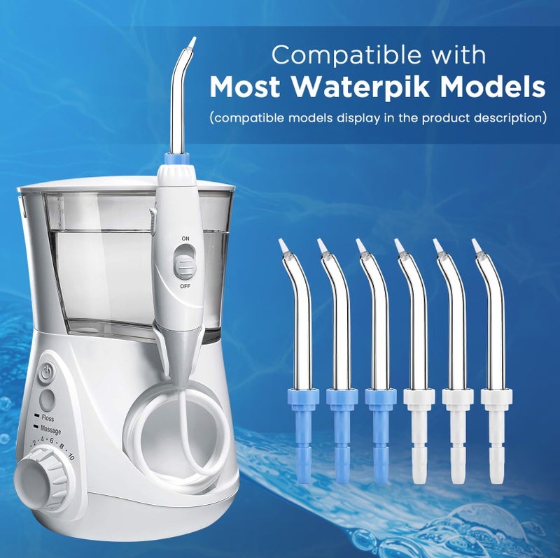 Oralphi for Waterpik Replacement Heads, Replacement Tips for Waterpik Water Flosser, Suitable for Waterpik Accessories Replacement Tips, for PP-100E(6 Periodontal Tips) - Image 2